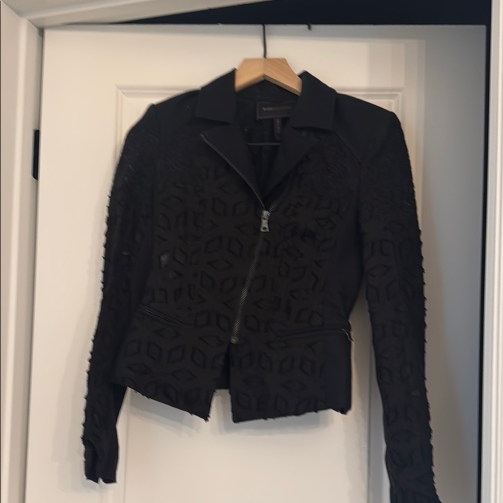 BCBGMaxAzria Black Tailored Blazer with Textured Fabric - Picture 4 of 13